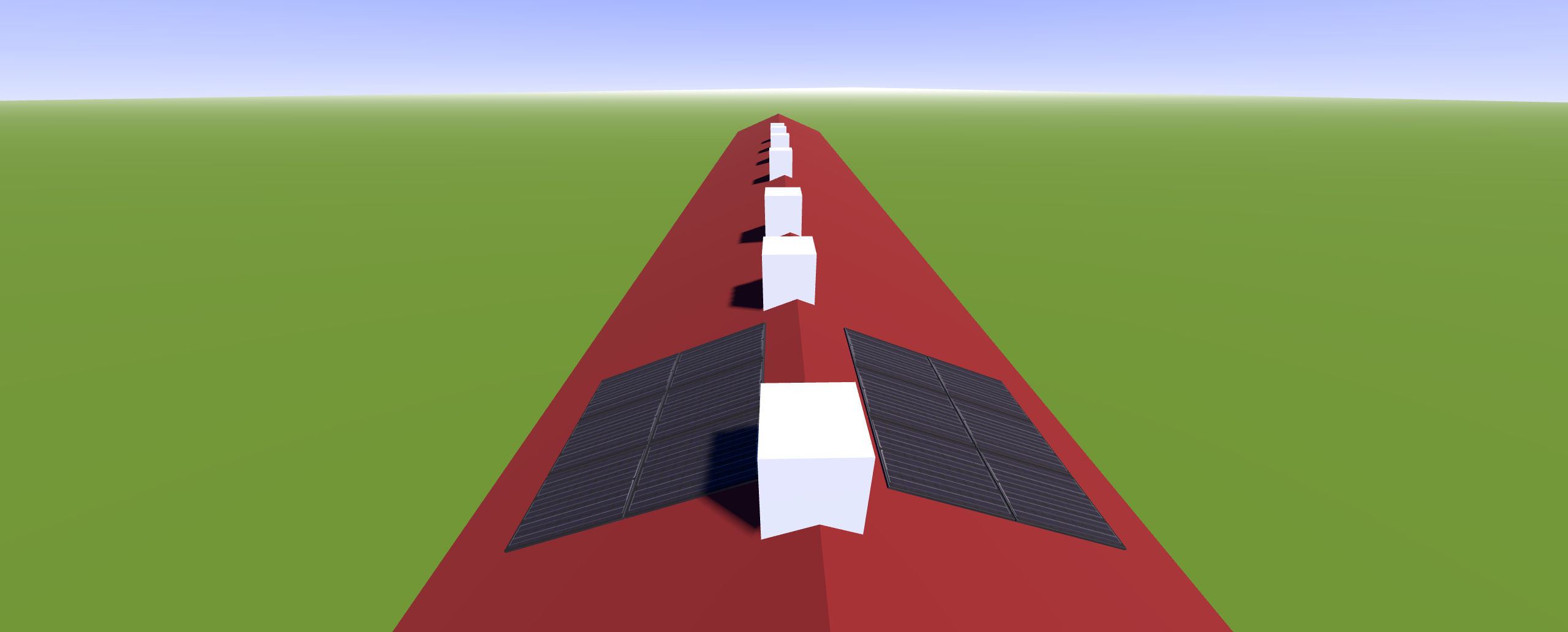 3D street level view model of solar panels on residential property