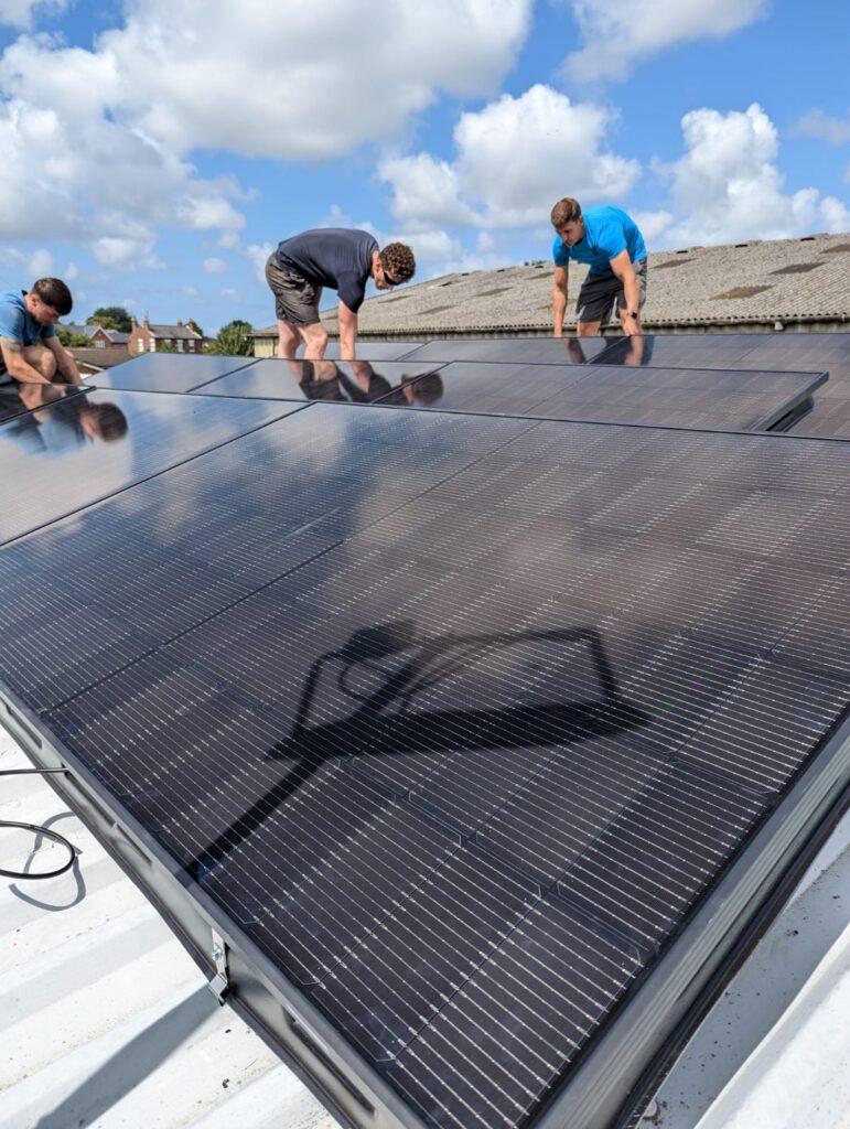 flat roof solar panel system