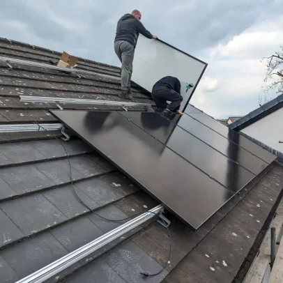 install solar power above roof tiles
